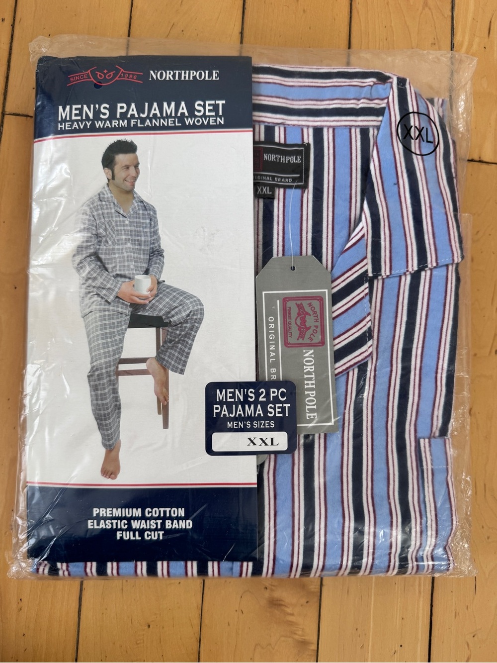 Northpole Men's Heavy Warm Flannel Woven Pajama Set Pajama Set XXL